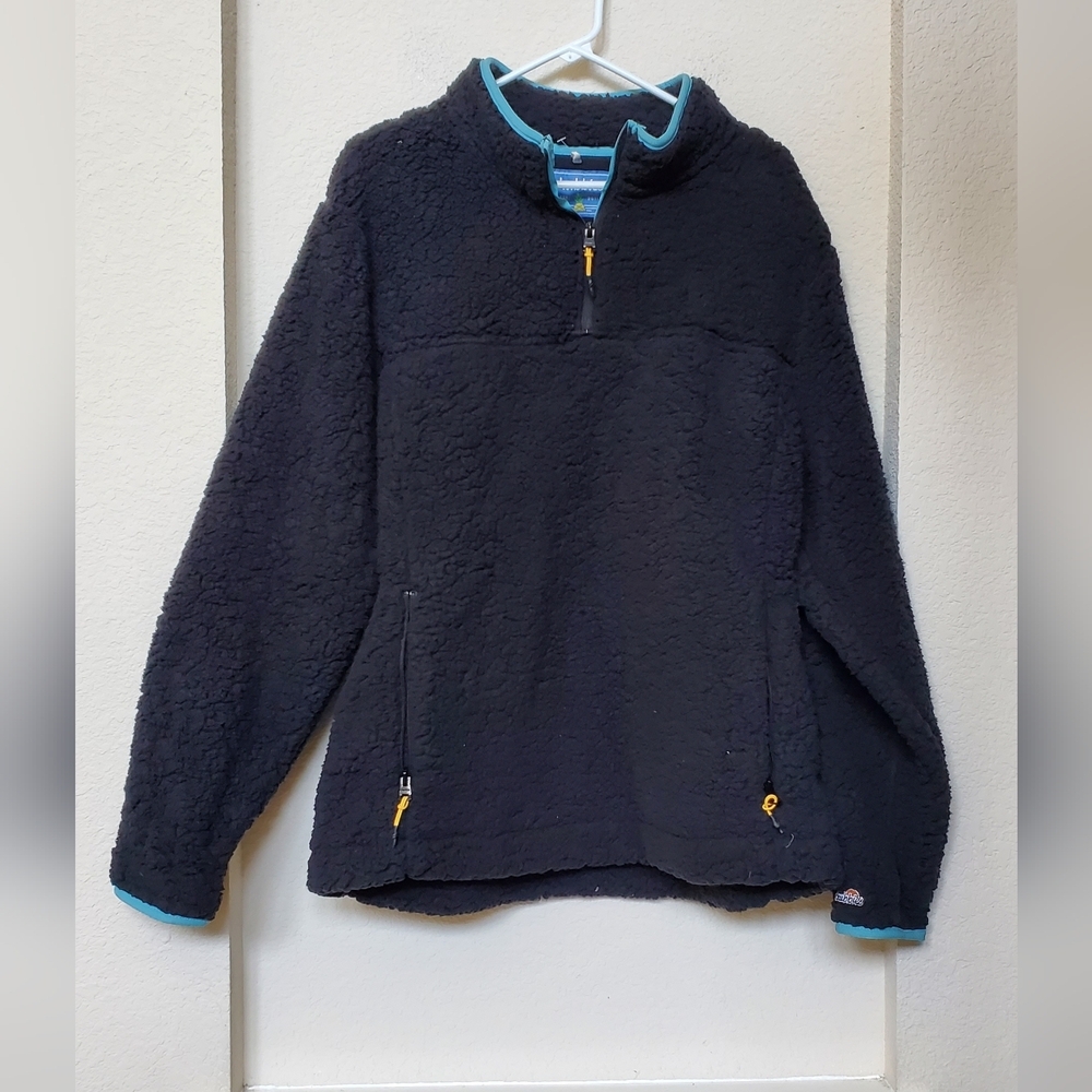 Chubbies Black Half Zip Sherpa Pullover.  Size XL